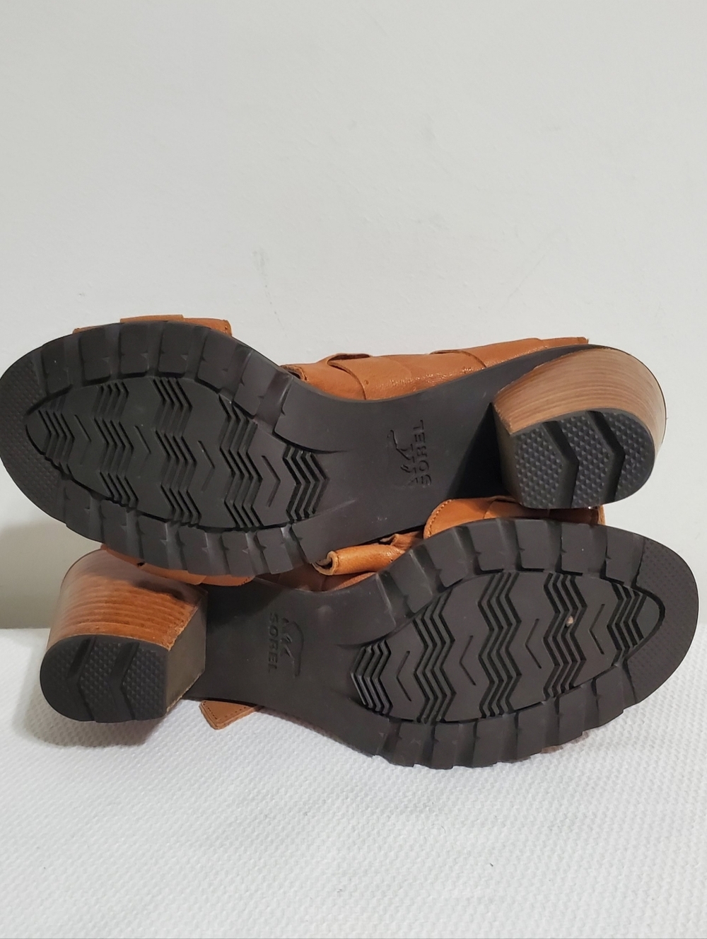 Sorel Nadia Buckle Heeled Leather Sandal Kettle Size 9 - Picture 9 of 9